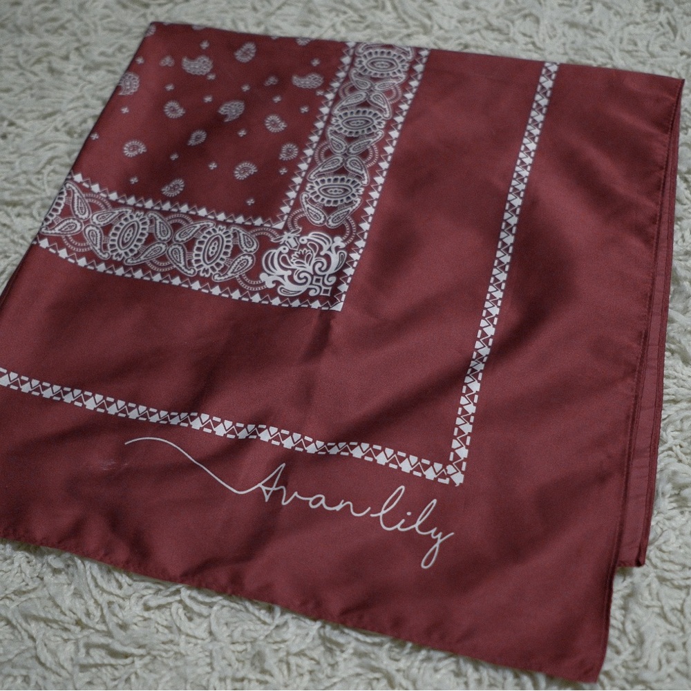 Burgundy Paisley Scarf